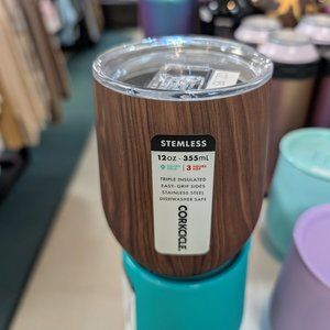 CORKCICLE 12OZ STEMLESS CUP WALNUT WOOD